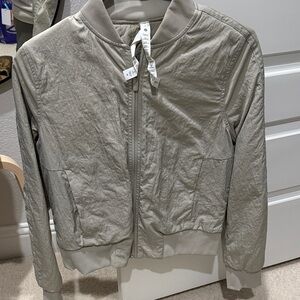 Light Grey Reversible Bomber Jacket